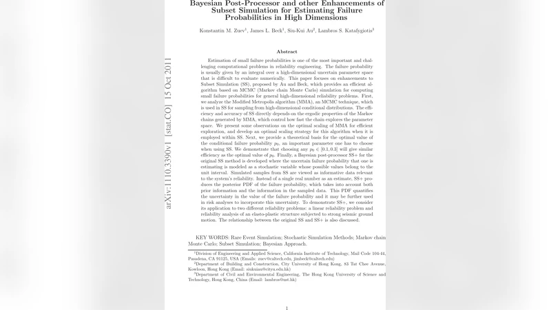 Bayesian Post-Processor and other Enhancements of Subset Simulation for   Estimating Failure Probabilities in High Dimensions