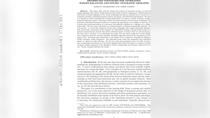 Distributed strategies for generating weight-balanced and doubly   stochastic digraphs