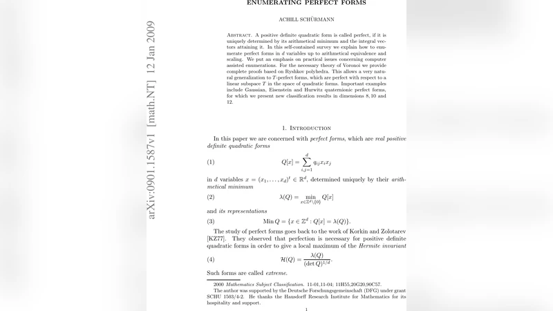 Enumerating perfect forms
