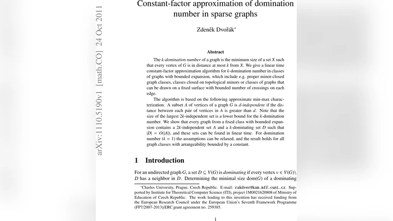 Constant-factor approximation of domination number in sparse graphs