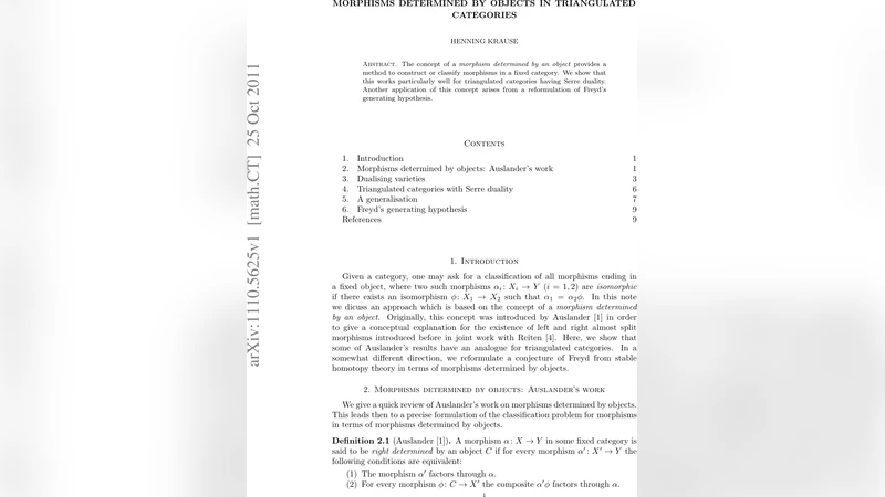 Morphisms determined by objects in triangulated categories