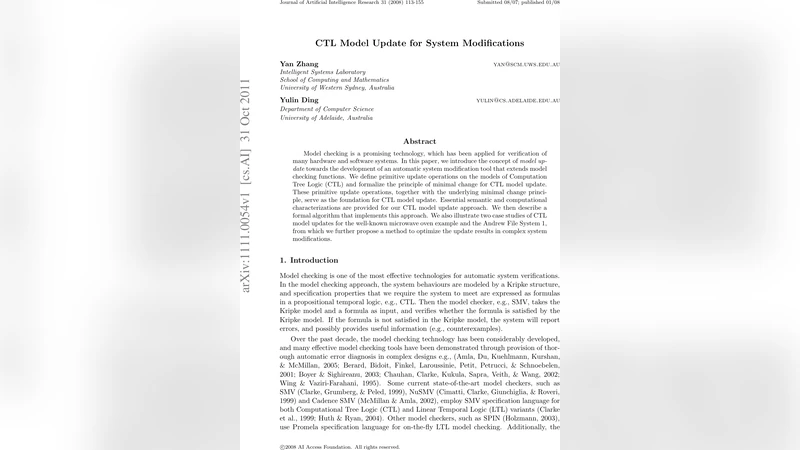 CTL Model Update for System Modifications