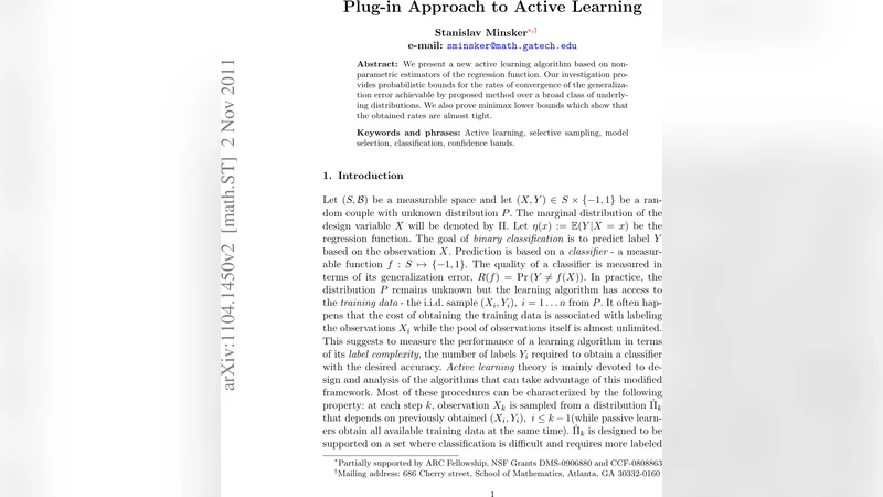 Plug-in Approach to Active Learning