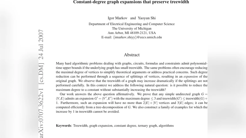 Constant-degree graph expansions that preserve the treewidth