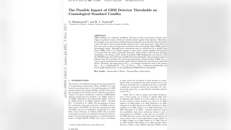 The Possible Impact of GRB Detector Thresholds on Cosmological Standard   Candles