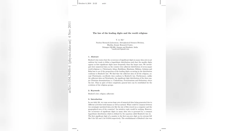 Law of the leading digits and the ideological struggle for numbers