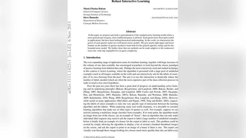 Robust Interactive Learning