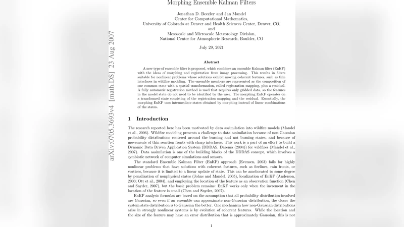 Morphing Ensemble Kalman Filters