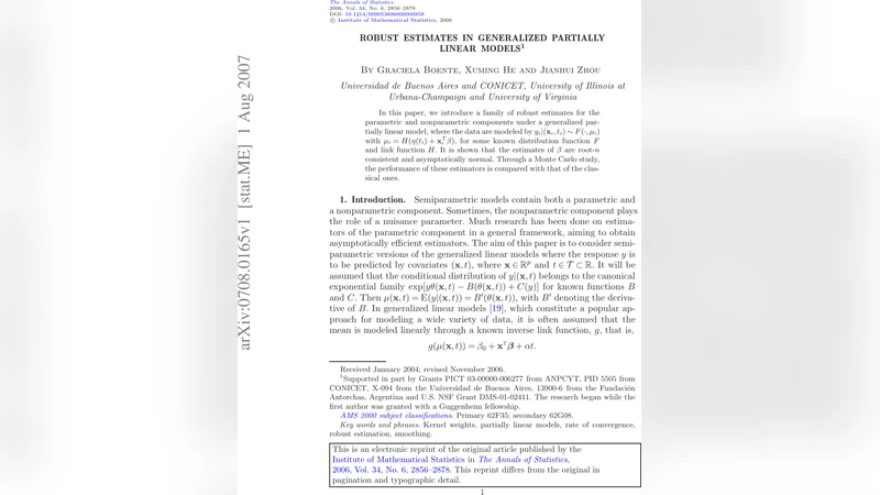 Robust estimates in generalized partially linear models