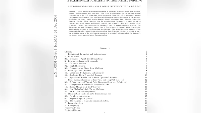 A mathematical formalism for agent-based modeling