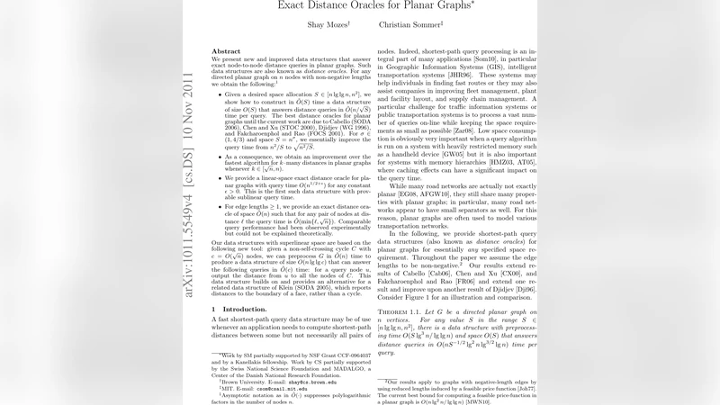 Exact Distance Oracles for Planar Graphs