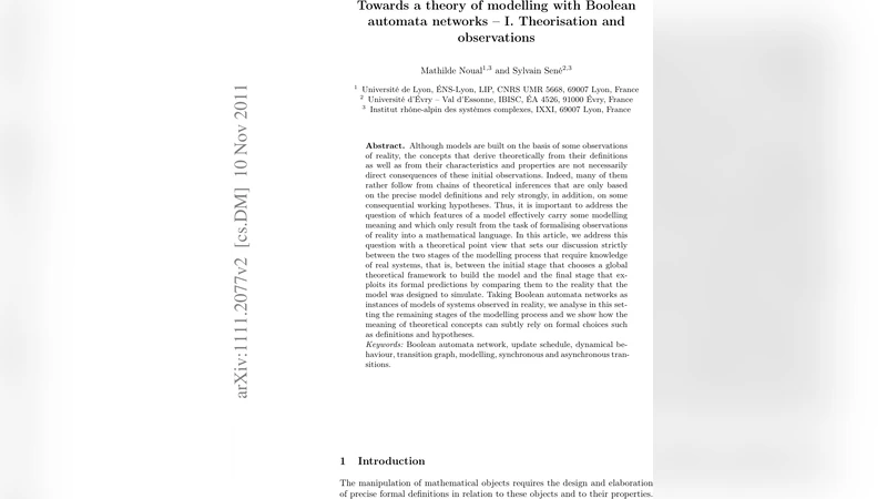 Towards a theory of modelling with Boolean automata networks - I.   Theorisation and observations