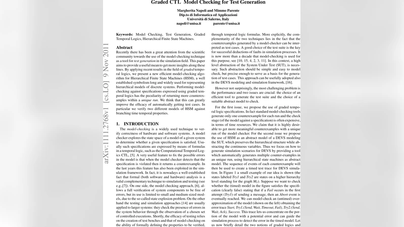 Graded CTL Model Checking for Test Generation