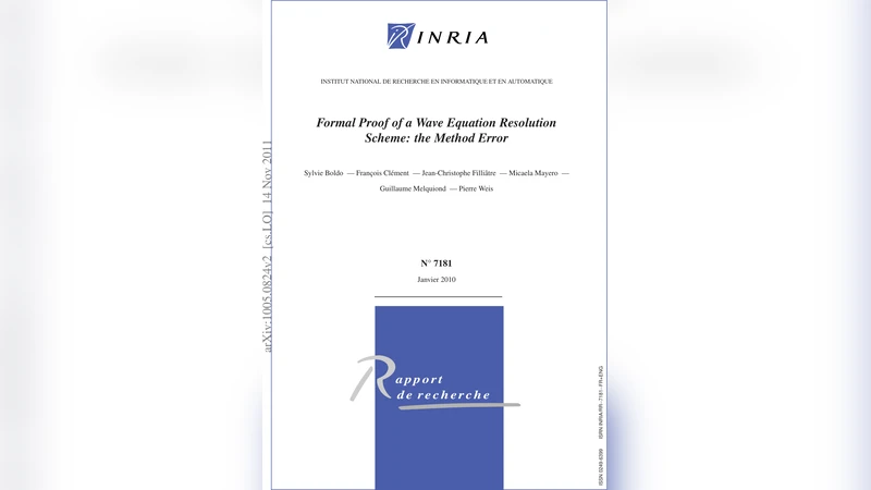 Formal Proof of a Wave Equation Resolution Scheme: the Method Error
