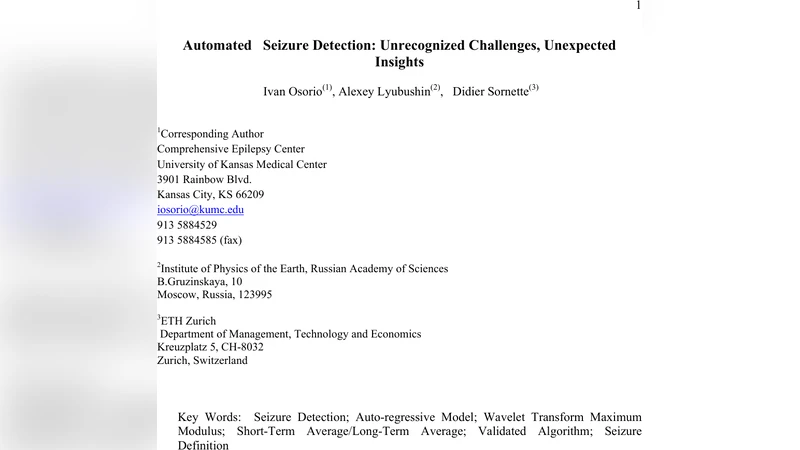 Automated Seizure Detection: Unrecognized Challenges, Unexpected   Insights