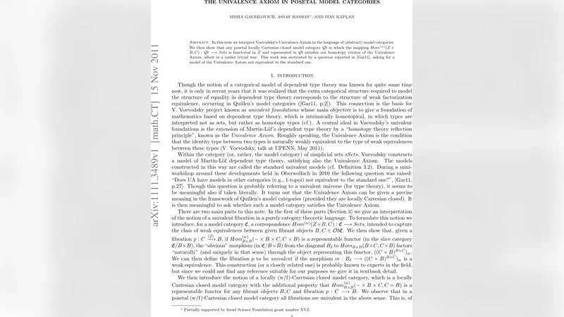 The univalence axiom in posetal model categories
