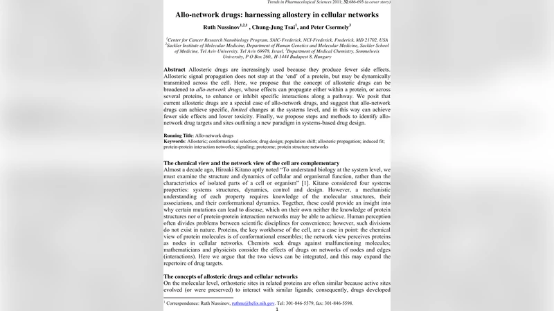 Allo-network drugs: harnessing allostery in cellular networks