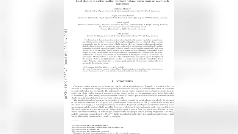 Light clusters in nuclear matter: Excluded volume versus quantum   many-body approaches
