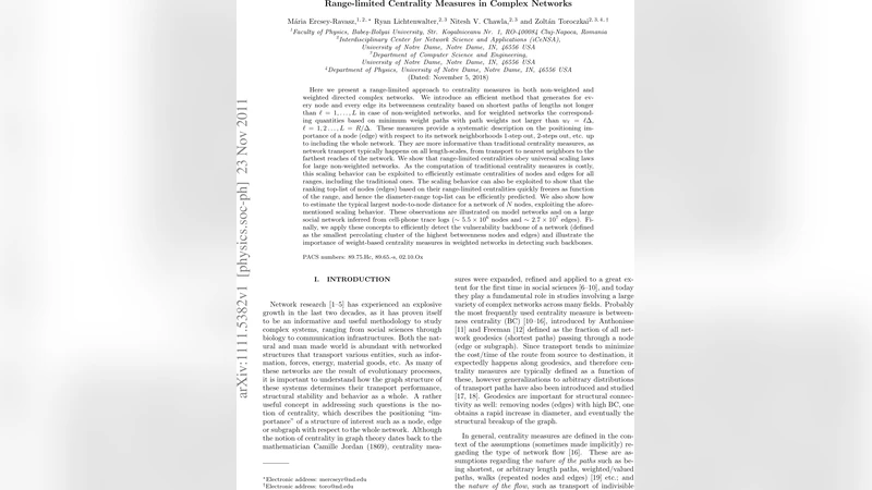 Range-limited Centrality Measures in Complex Networks