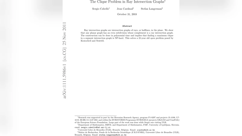The Clique Problem in Ray Intersection Graphs