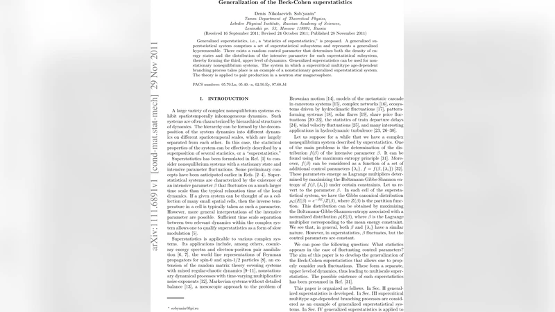 Generalization of the Beck-Cohen superstatistics