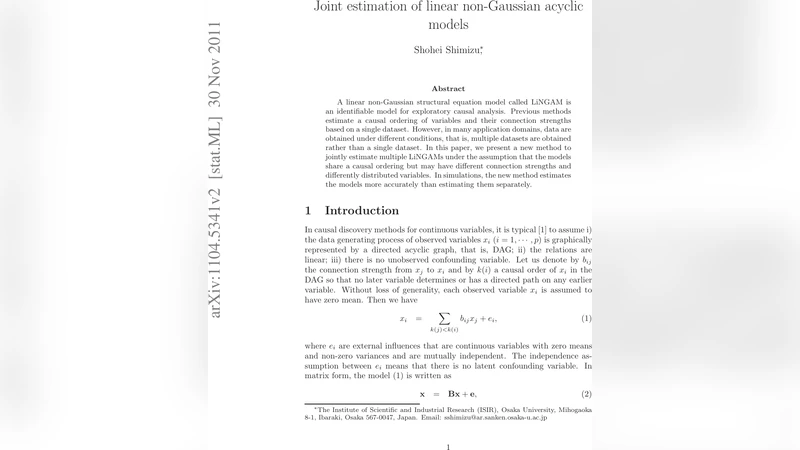 Joint estimation of linear non-Gaussian acyclic models