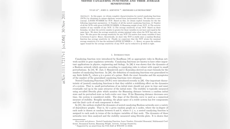 Nested Canalyzing Functions And Their Average Sensitivities