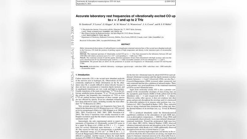 Accurate laboratory rest frequencies of vibrationally excited CO up to   $varv = 3$ and up to 2 THz