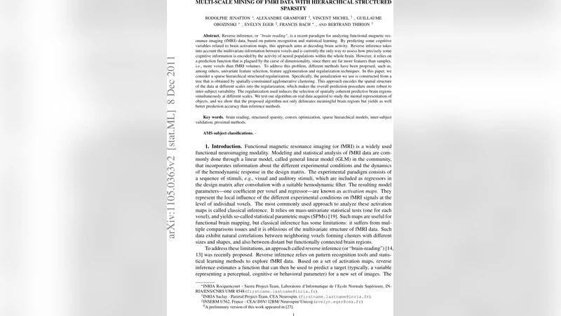Multi-scale Mining of fMRI data with Hierarchical Structured Sparsity