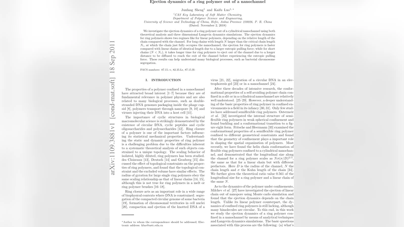 Ejection dynamics of a ring polymer out of a nanochannel