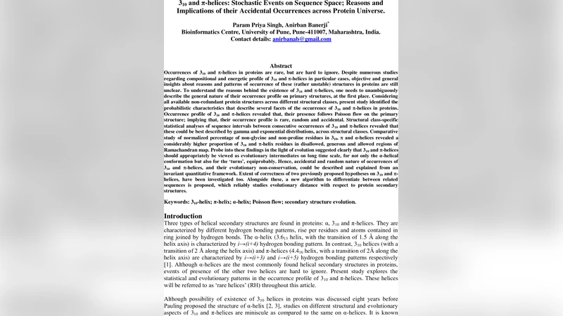 3-10 and Pi-Helices: Stochastic Events on Sequence Space; Reasons and   Implications of their Accidental Occurrences across Protein Universe