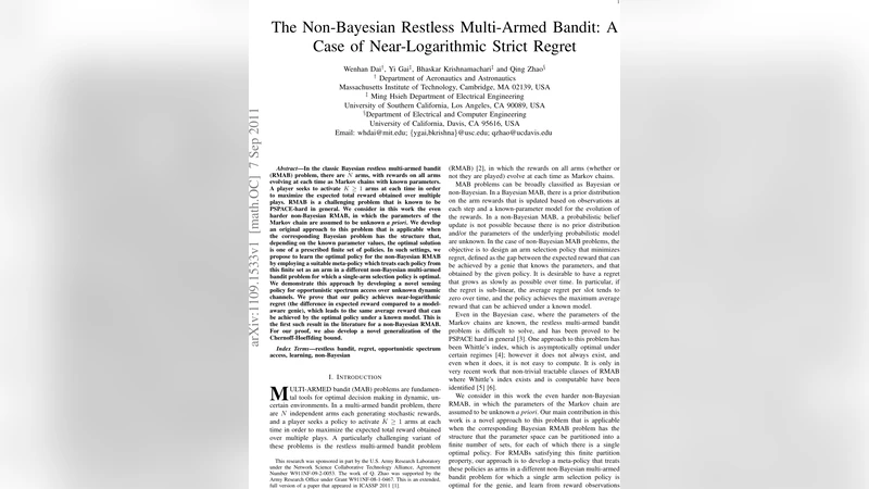 The Non-Bayesian Restless Multi-Armed Bandit: A Case of Near-Logarithmic   Strict Regret