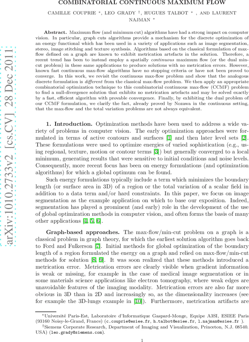 Combinatorial Continuous Maximal Flows