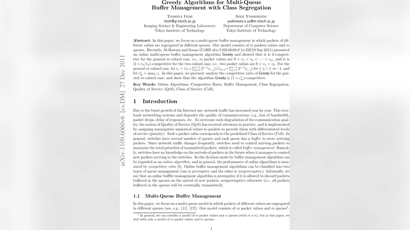 Greedy Algorithms for Multi-Queue Buffer Management with Class   Segregation