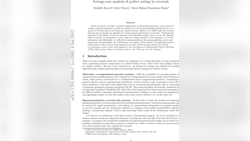Average-case analysis of perfect sorting by reversals (Journal Version)