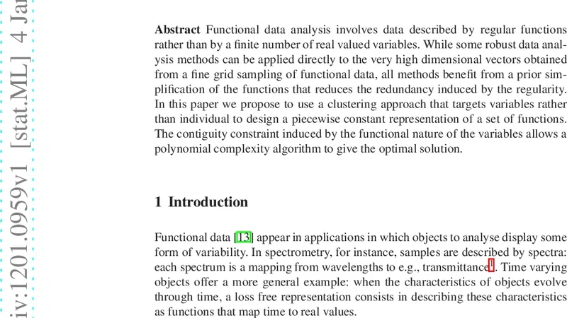 Constrained variable clustering and the best basis problem in functional   data analysis
