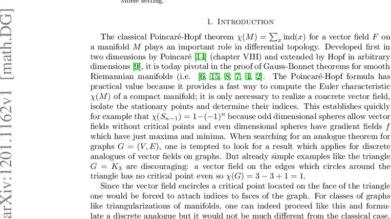 A graph theoretical Poincare-Hopf Theorem