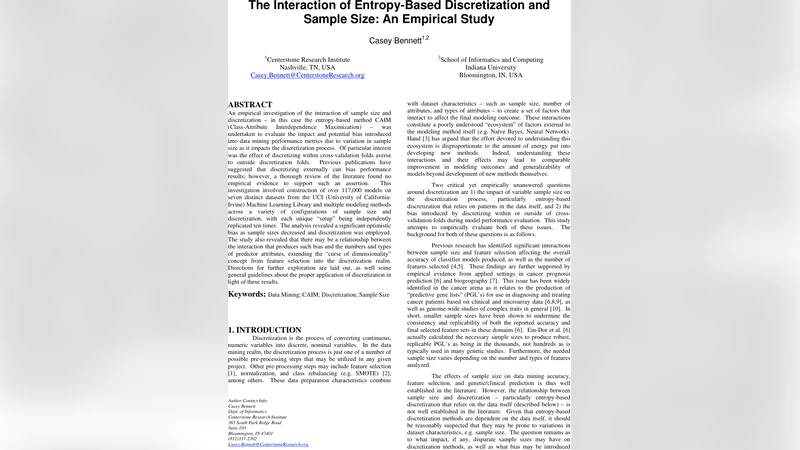 The Interaction of Entropy-Based Discretization and Sample Size: An   Empirical Study