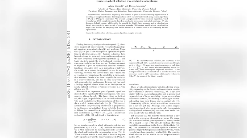 Roulette-wheel selection via stochastic acceptance