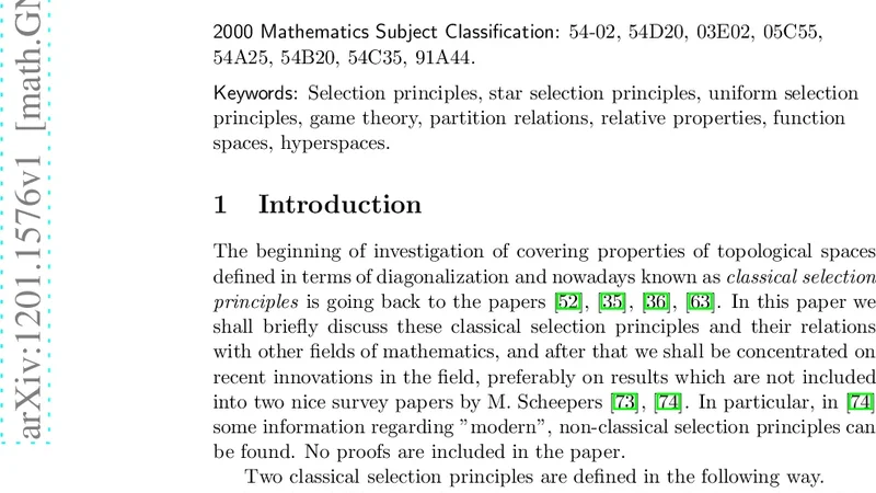 Selected results on selection principles