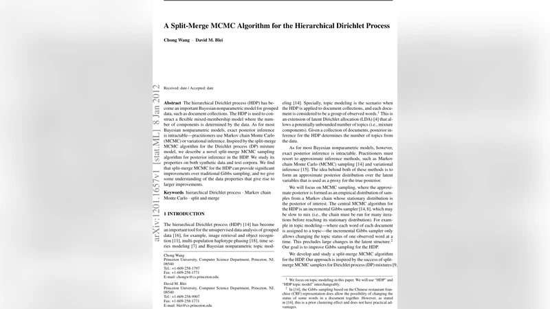 A Split-Merge MCMC Algorithm for the Hierarchical Dirichlet Process