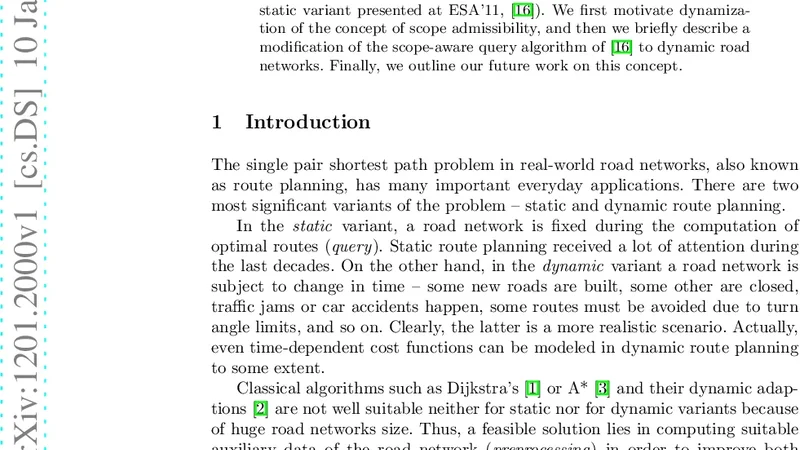 Dynamic Scope-Based Dijkstras Algorithm