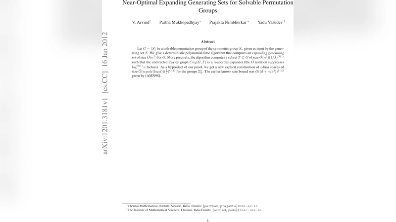 Near-Optimal Expanding Generating Sets for Solvable Permutation Groups