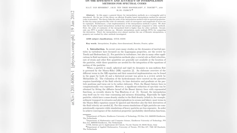 On the efficiency and accuracy of interpolation methods for spectral   codes