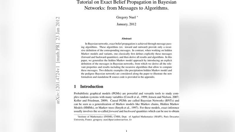 Tutorial on Exact Belief Propagation in Bayesian Networks: from Messages   to Algorithms