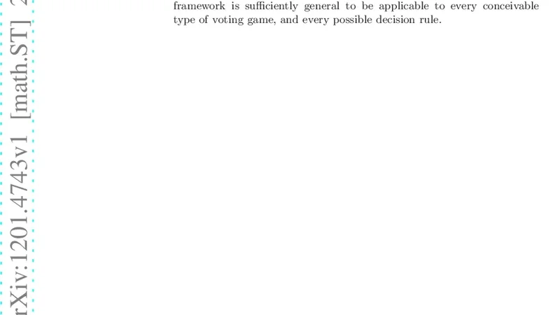 Voting Power : A Generalised Framework
