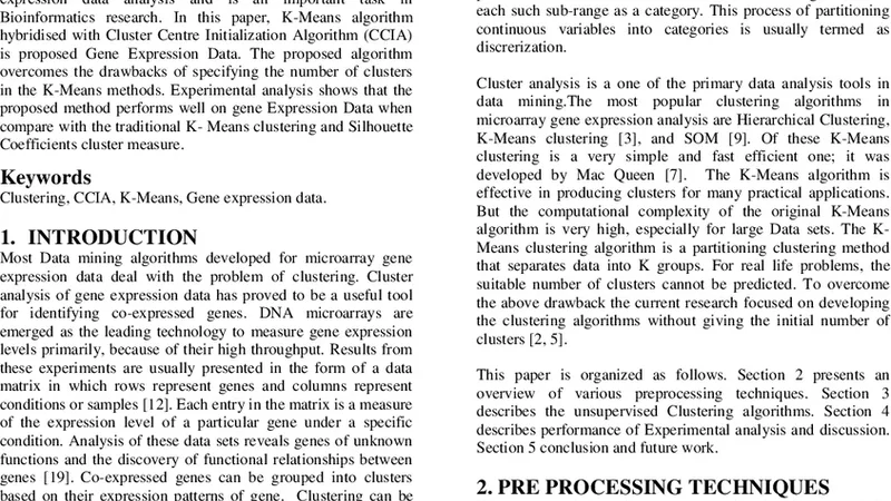 Effective Clustering Algorithms for Gene Expression Data