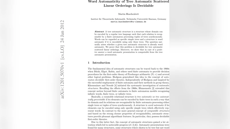 Word Automaticity of Tree Automatic Scattered Linear Orderings Is   Decidable