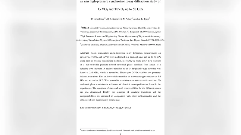 In situ high-pressure synchrotron x-ray diffraction study of CeVO4 and   TbVO4 up to 50 GPa