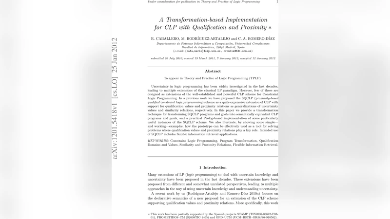 A Transformation-based Implementation for CLP with Qualification and   Proximity